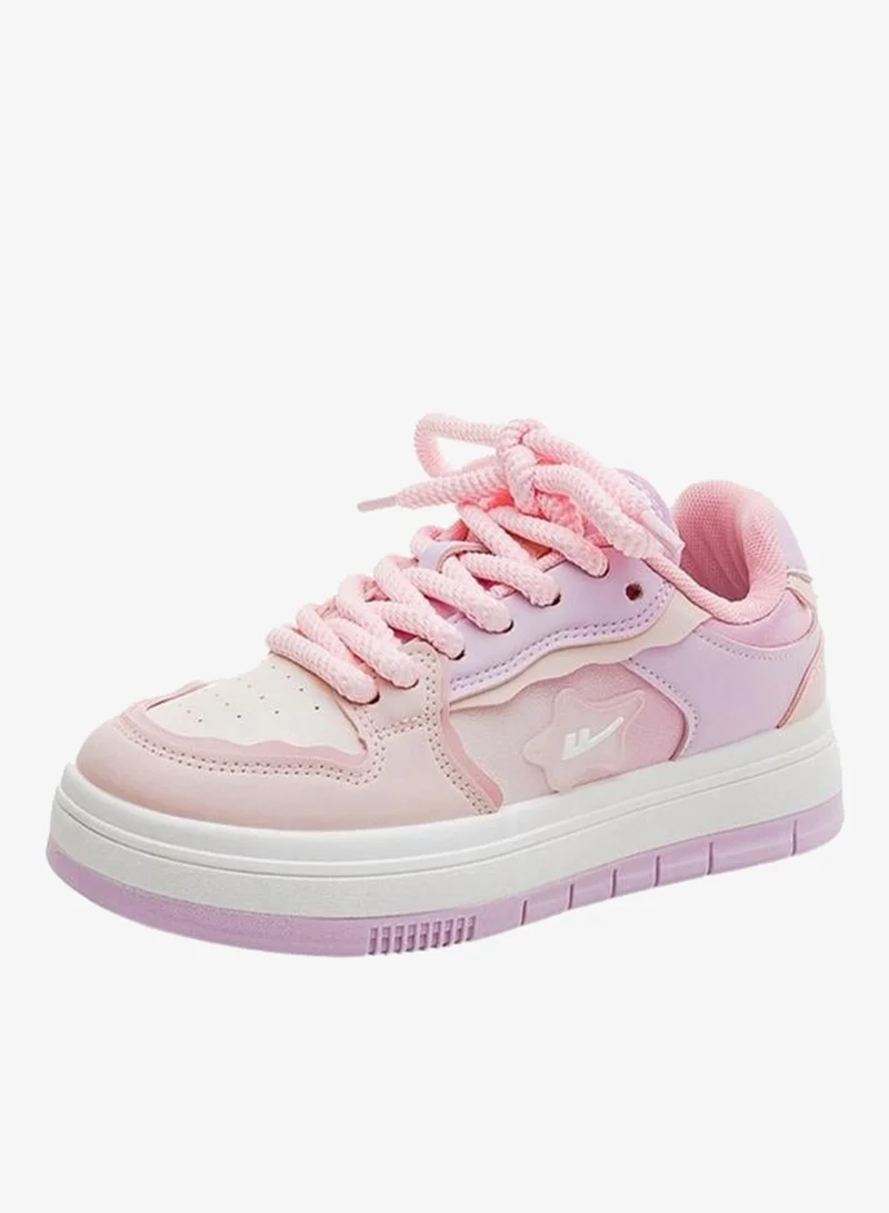 بابيا حذاء سنيكرز بنعل سميك ونمط كتل ألوان للنساء